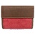 WOMAN'S LEATHER WALLET WITH SUEDE LEATHER MADE IN SPAIN -9 COLORS- ROJO