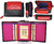 WOMEN´S WALLET WITH PURSE MADE IN LEATHER VERY COMPLETE BLACK AND RED