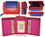 WOMEN´S WALLET WITH PURSE MADE IN LEATHER VERY COMPLETE RED AND BLUE