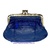 WOMEN LEATHER PURSE WITH DOUBLE NOZZLE AND POCKET MEDIUM - 25 COLORS- BLUE NAVY