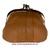 WOMEN LEATHER PURSE WITH DOUBLE NOZZLE AND POCKET MEDIUM - 25 COLORS- CAMEL