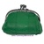 WOMEN LEATHER PURSE WITH DOUBLE NOZZLE AND POCKET MEDIUM - 25 COLORS- GREEN