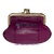 WOMEN LEATHER PURSE WITH DOUBLE NOZZLE AND POCKET MEDIUM - 25 COLORS- MORADO