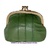 WOMEN LEATHER PURSE WITH DOUBLE NOZZLE AND POCKET MEDIUM - 25 COLORS- OIL GREEN