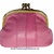 WOMEN LEATHER PURSE WITH DOUBLE NOZZLE AND POCKET MEDIUM - 25 COLORS- PINK