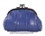WOMEN LEATHER PURSE WITH DOUBLE NOZZLE AND POCKET MEDIUM - 25 COLORS- PURPLE