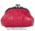 WOMEN LEATHER PURSE WITH DOUBLE NOZZLE AND POCKET MEDIUM - 25 COLORS- ROJO
