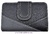 WOMEN'S LEATHER WALLET AND CARBON FIBER BLACK AND GREY