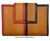 WOMEN'S LEATHER WALLET WITH MARINE AND RED ORNAMENT MADE IN SPAIN LEATHER