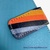 WOMEN'S SMALL LEATHER WALLET WITH EXCLUSIVE DESIGN AZUL CIELO Y ARCO IRIS