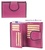 WOMEN'S WALLET LEATHER WITH DOUBLE PURSE AND CARD HOLDER PINK