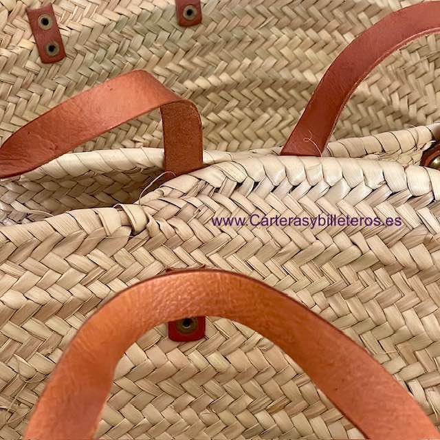 AUTHENTIC LEATHER BAG AND BRAIDED PLATE LEAVES 