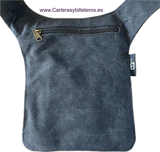 BLACK BAG TO CARRY IN THE WAIST SUPPORTED IN THE LEG 