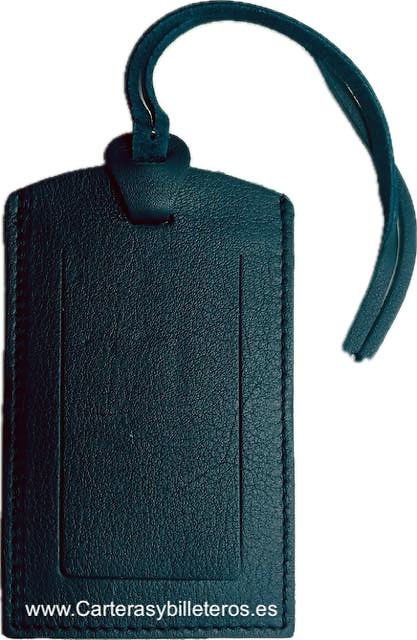 ETIQUETA IDENTIFICADOR DE MALETAS Y BOLSAS DE VIEJA DE PIEL UBRIQUE AZUL MARINO 1 UNIDAD 3 UNITS 5 UNIDADES 