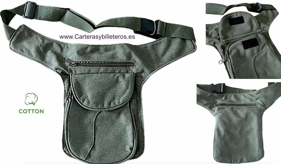 KHAKI BAG TO CARRY IN THE WAIST SUPPORTED IN THE LEG 