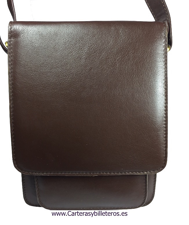 BOLSO DE HOMBRE PIEL LUXURY DE GRAN CALIDAD HECHO EN UBRIQUE MARRON 