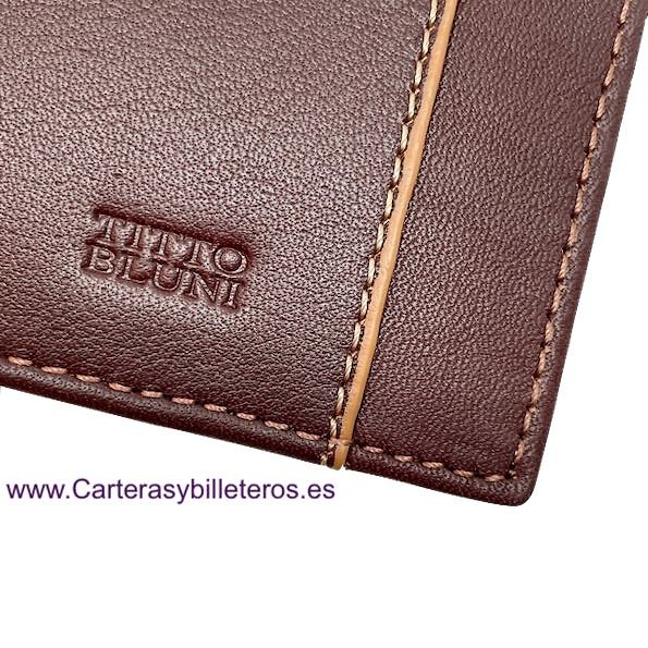 carteras hombre tarjetero de Titto Bluni de piel luxury