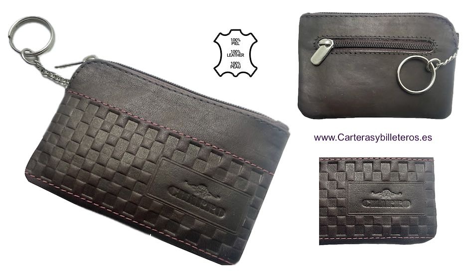 MARCHA CHARRO LEATHER KEYRING, WALLET AND CARD HOLDER 