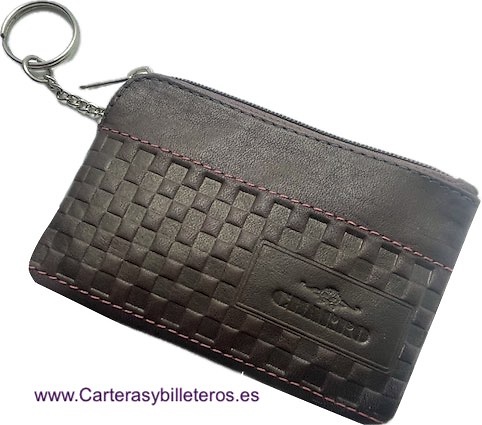 MARCHA CHARRO LEATHER KEYRING, WALLET AND CARD HOLDER 