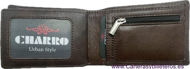 SMALL MEN'S WALLET WITH CARD HOLDER AND PURSE CHARRO BRAND 