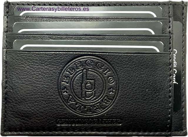 ULTRA SLIM LEATHER CARD HOLDER FOR NINE CARDS, VERY PRACTICAL 