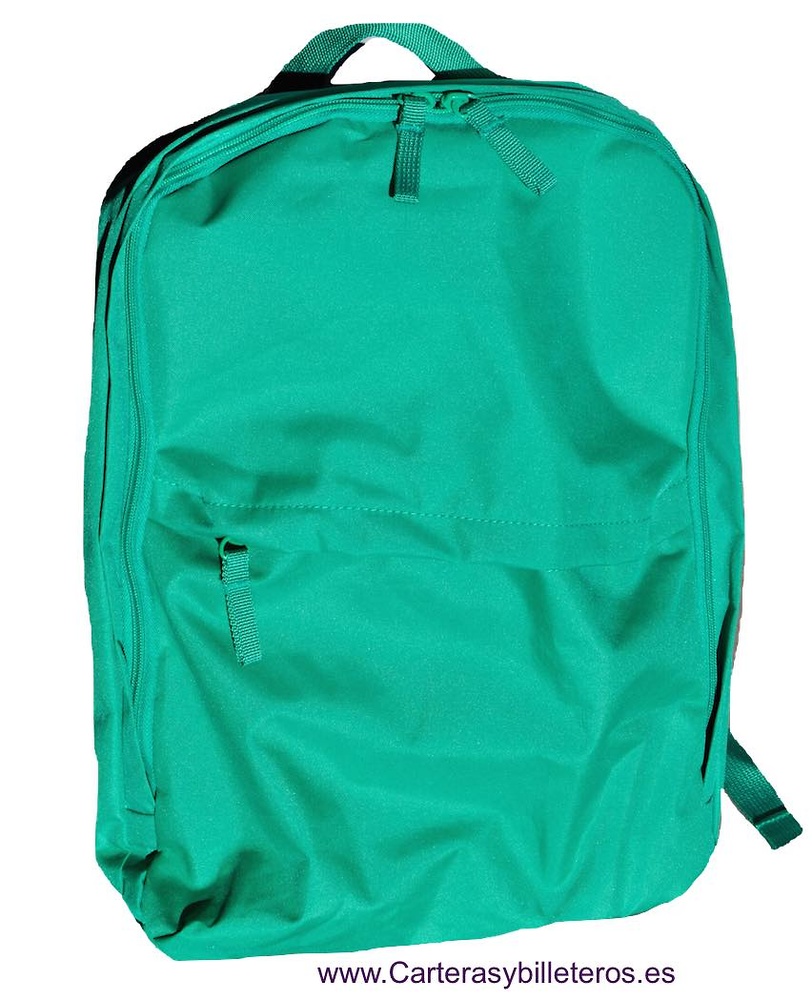 MOCHILA UNISEX CON ESPALDA Y HOMBRERAS ACOLCHADAS VERDE 