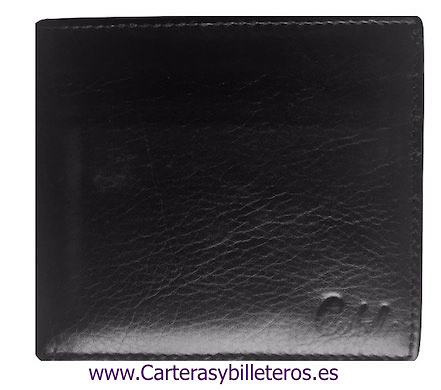 CARTERA HOMBRE BILLETERO TARJETERO PARA 19 TARJETAS NEGRO 