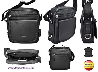 LEATHER MAN BAG URBAN CASUAL STYLE