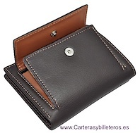 MEN'S LEATHER WALLETS WITH OUTSIDE PURSE