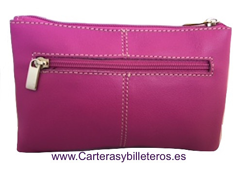 BOLSO MONEDERO DE MUJER PARA LLEVAR A LA MANO FUCSIA 