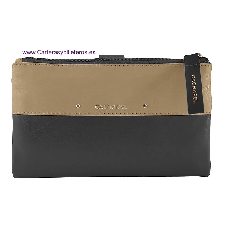 CARTERA BILLETERA GRANDE DE MUJER DE PIEL MARCA CACHAREL 