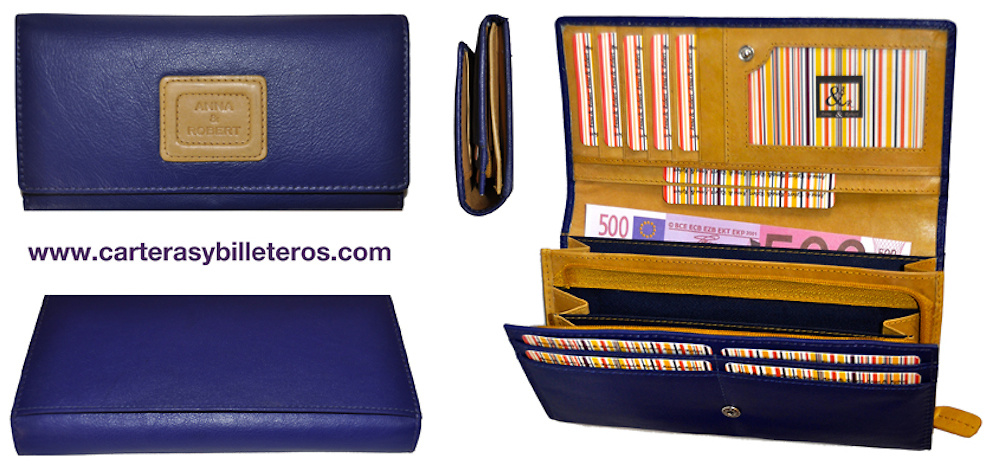 CARTERA BILLETERA MUJER DE DISEÑO GRANDE |