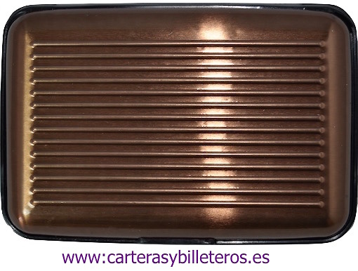 CARTERA DE ALUMINIO TARJETERO ALUMA WALLET COBRE 