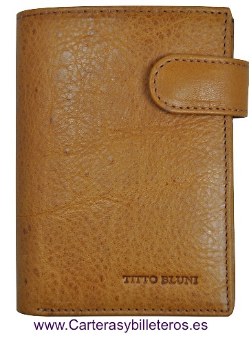 CARTERA DE HOMBRE DE CUERO MARCA TITTO BLUNI DE PIEL CUERO 