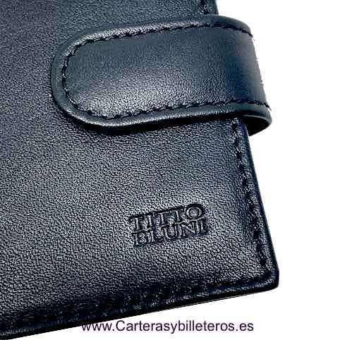 CARTERA DE HOMBRE DE PIEL UBRIQUE MARCA TITTO BLUNI LYON NEGRO 