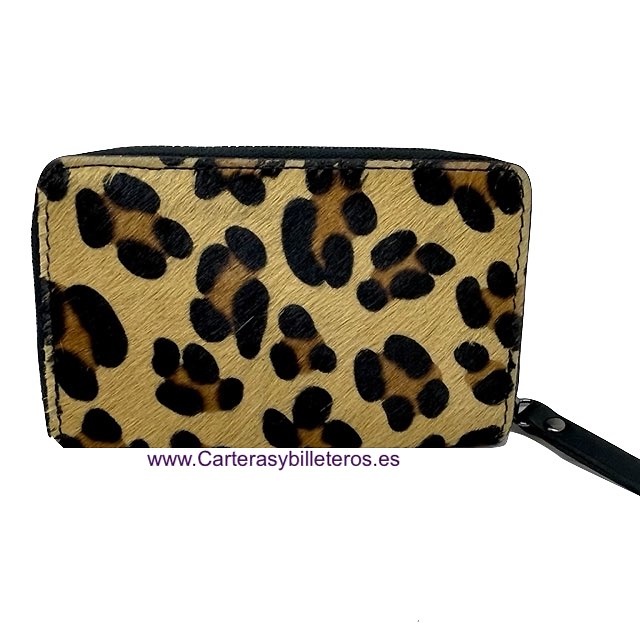 CARTERA DE MUJER TIPO SOBRE DE PIEL LEOPARDO MEDIANA LEOPARDO 