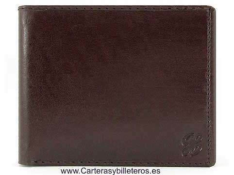 CARTERA HOMBRE DE PIEL CON MONEDERO MEDIANA Y SUPER PRECIO MARRÓN 