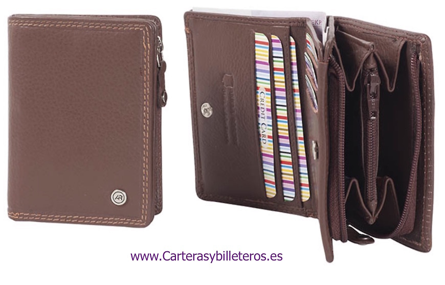 CARTERA MONEDERO EN PIEL LUXURY CON BILLETERO CUERO 