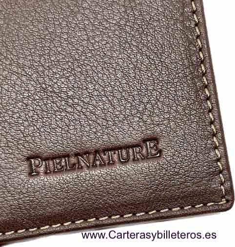 CARTERA MONEDERO FLEJE CON BILLETERO DE PINZA PIELNATURE UBRIQUE BRANDY 