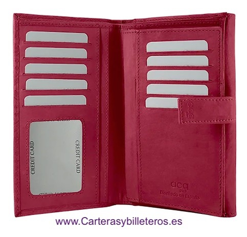 CARTERA MUY GRANDE DE MUJER EN PIEL CON GRAN CAPACIDAD AL LLEVAR TARJETERO ADICIONAL EXTRAIBLE = 2 PIEZAS 