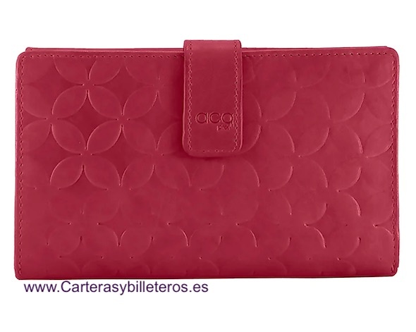 CARTERA MUY GRANDE DE MUJER EN PIEL CON GRAN CAPACIDAD AL LLEVAR TARJETERO ADICIONAL EXTRAIBLE = 2 PIEZAS 
