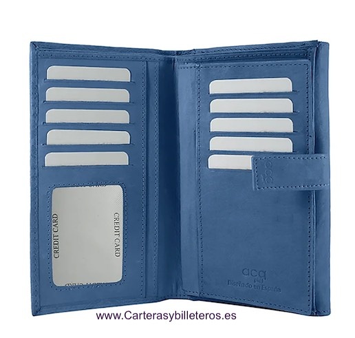 CARTERA MUY GRANDE DE MUJER EN PIEL CON GRAN CAPACIDAD AL LLEVAR TARJETERO ADICIONAL EXTRAIBLE = 2 PIEZAS 