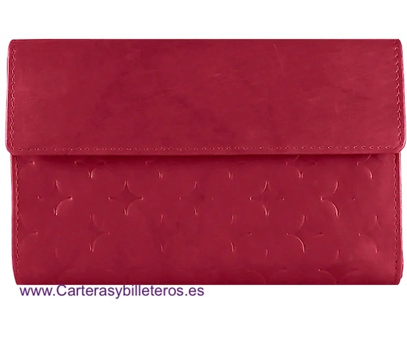 CARTERA MUY GRANDE DE MUJER EN PIEL CON GRAN CAPACIDAD AL LLEVAR TARJETERO ADICIONAL EXTRAIBLE = 2 PIEZAS CUERO 