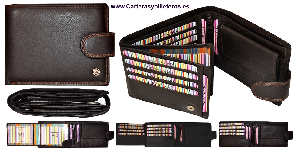 CARTERA PARA HOMBRE EN PIEL LUXURY CONCEPTO PREMIUM MARRON 