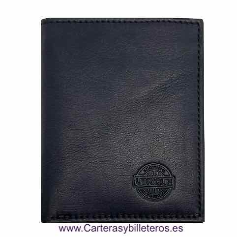 CARTERA TARJETERO DE HOMBRE DE PIEL UBRIQUE 