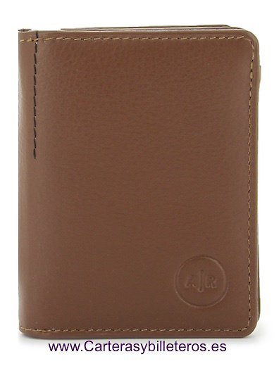 MONEDERO CON CARTERA INDEPENDIENTE DE PIEL NAPA LUX UNISEX CUERO 