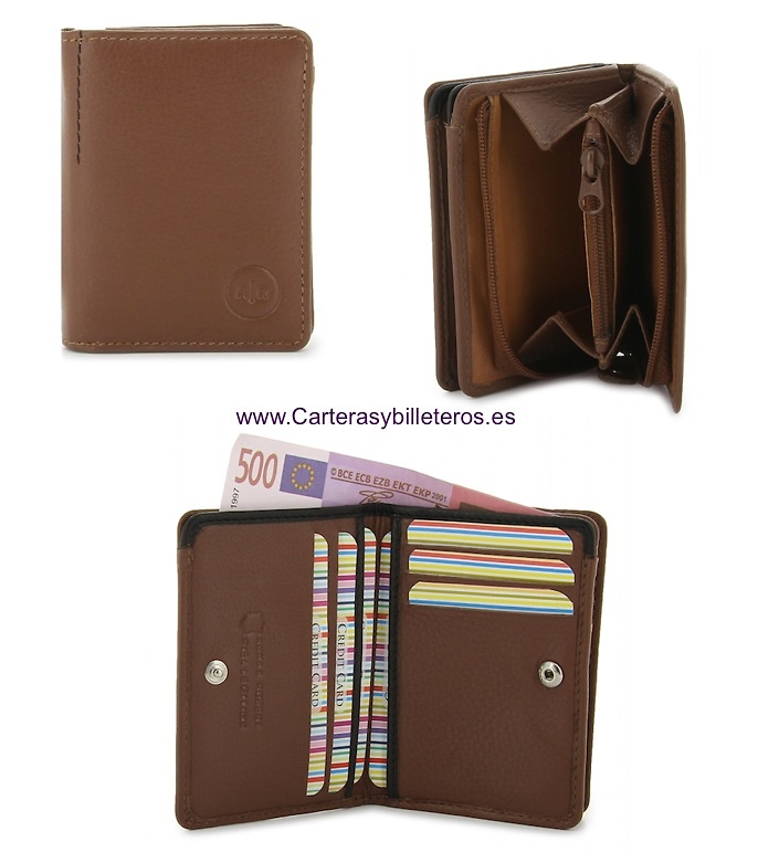 MONEDERO CON CARTERA INDEPENDIENTE DE PIEL NAPA LUX UNISEX 