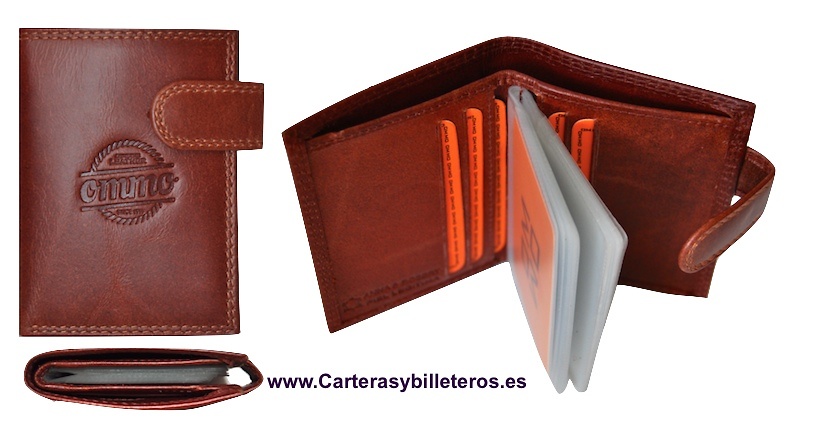 TARJETERO DE PIEL PREMIUM DE GAMA ALTA CON DOBLE BILLETERO CUERO 