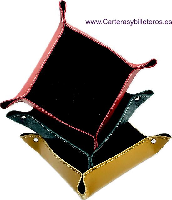 VACIA BOLSILLOS DE PIEL DE UBRIQUE DE CALIDAD EN MUCHOS COLORES 