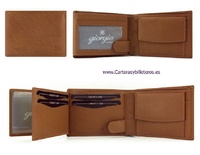 CARTERA HOMBRE  DE PIEL CON MONEDERO MEDIANA Y SUPER PRECIO